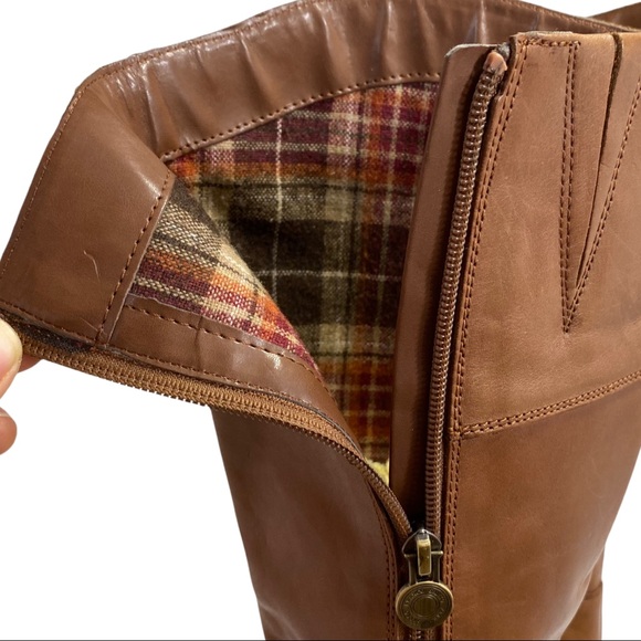 Franco Sarto Brown Leather Wide Calf L-Chipper Boots Women’s size 9M Like New - Picture 8 of 13